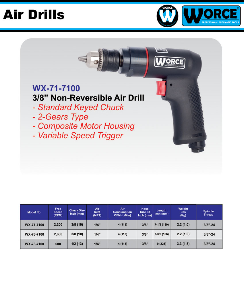 دریل بادی ورث WX-71-7100