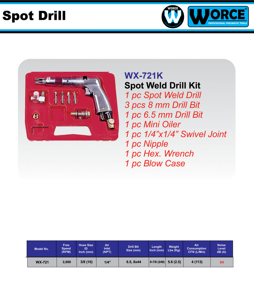 دریل بادی پرچ بازکن ورث WX-721K