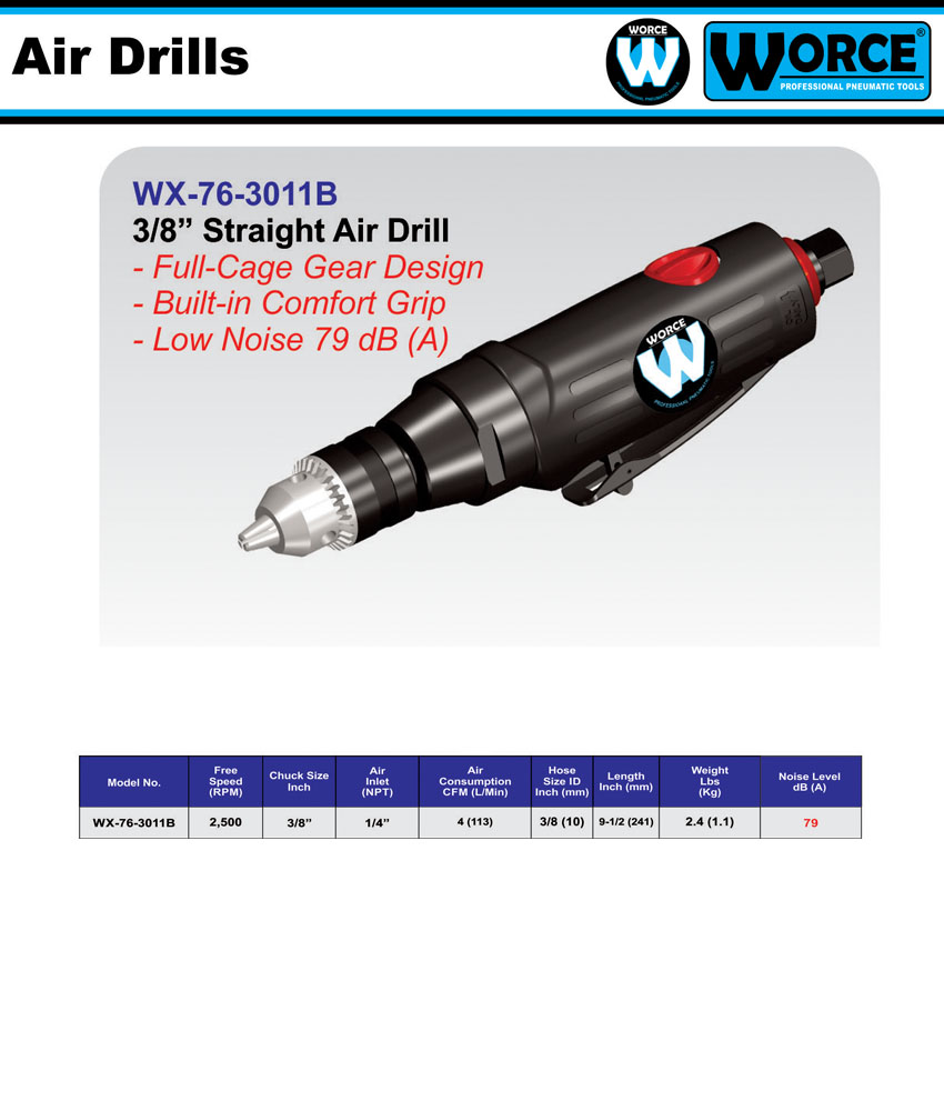 دریل بادی مستقیم ورث WX-76-3011B