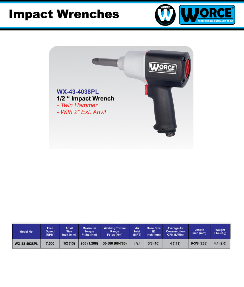 بکس بادی 1/2 اینچ ورث WX-43-4038PL