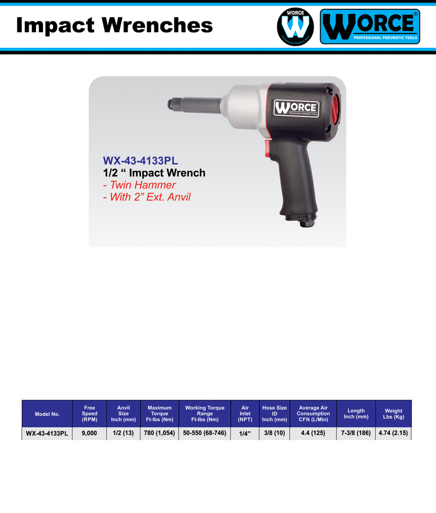 بکس بادی 1/2 اینچ ورث WX-43-4133PL