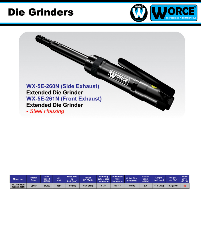 فرز انگشتی بادی ورث WX-5E-261N