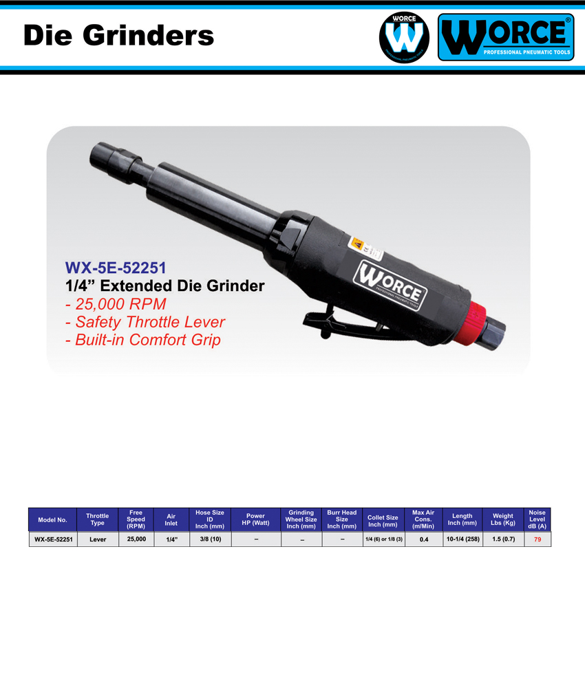 فرز انگشتی بادی ورث WX-5E-52251