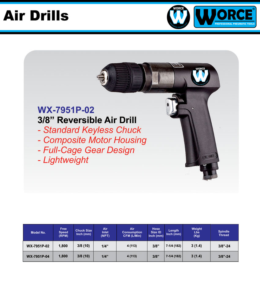 دریل بادی ورث WX-7951P-02