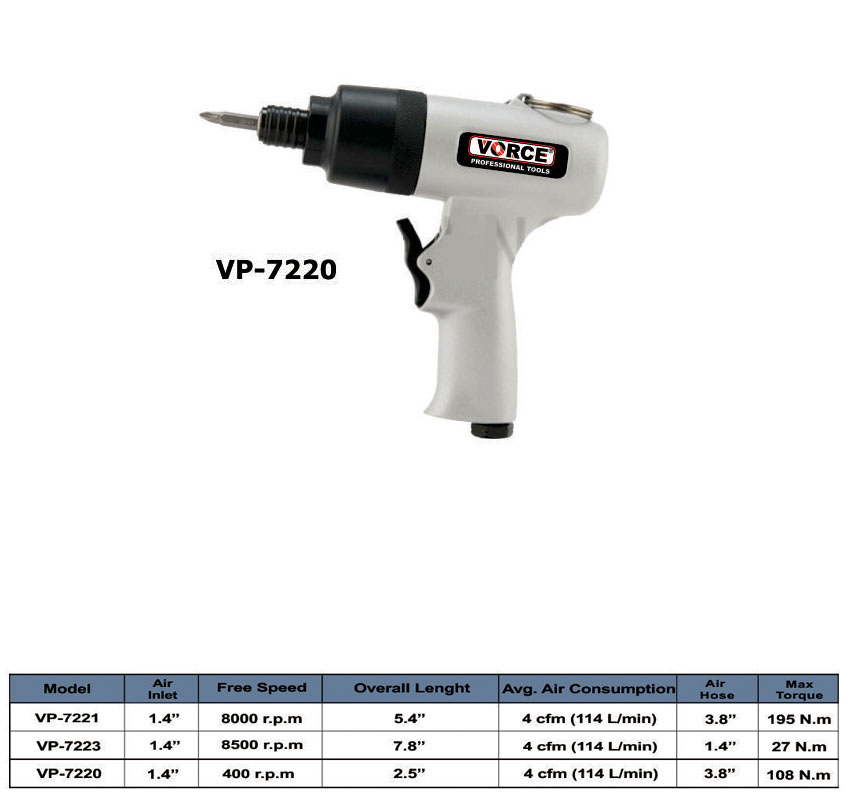 پیچگوشتی بادی ورس VP-7220