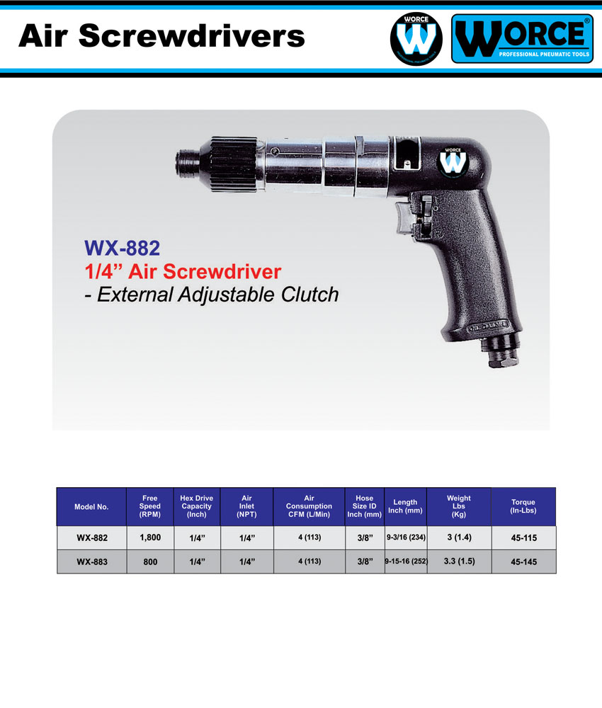 پیچگوشتی بادی ورث WX-882