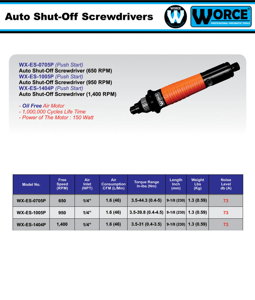 پیچگوشتی مستقیم شاتاف بادی ورث WX-ES-1005P